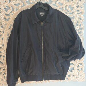 Saint John's Bay Men's Black Windbreaker Jacket Size XL